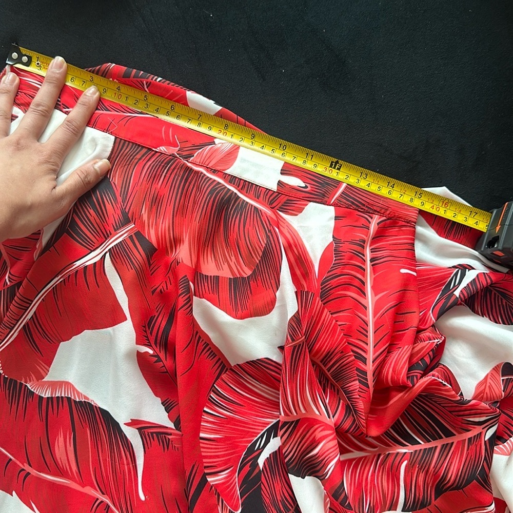 Akira Red Jungle Flowy Maxi Skirt - LARGE - Picture 10 of 12
